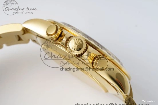 1:1 BTF Best SA4130 Daytona Black YG Bracelet Edition on 116508 YG Dial 0109